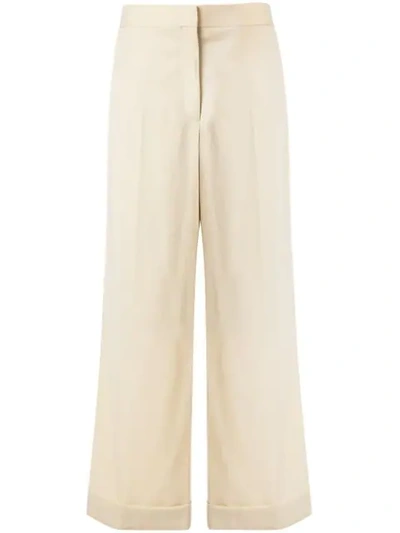 The Row High-waisted Wide Leg Trousers - 棕色 In Brown