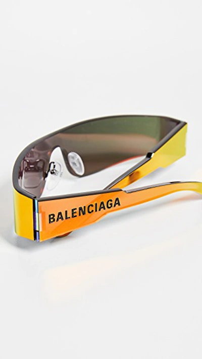 Balenciaga Eyewear Oversized Sunglasses - 金色 In Gold