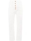 AALTO AALTO CROPPED SLIM-FIT JEANS - WHITE