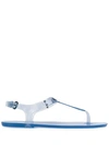 MICHAEL MICHAEL KORS MICHAEL MICHAEL KORS MK PLATE JELLY SANDALS - 蓝色