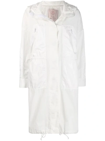 Tela Hooded Parka Coat In White