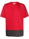 Marni Layered Two-tone T-shirt In Red