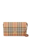 BURBERRY VINTAGE CHECK WALLET WITH DETACHABLE STRAP
