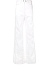 ELLERY CONTRAST STITCHING WIDE LEG TROUSERS