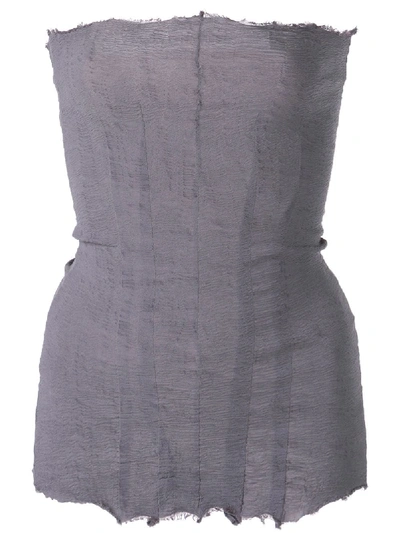 Marc Le Bihan Strapless Top In Purple