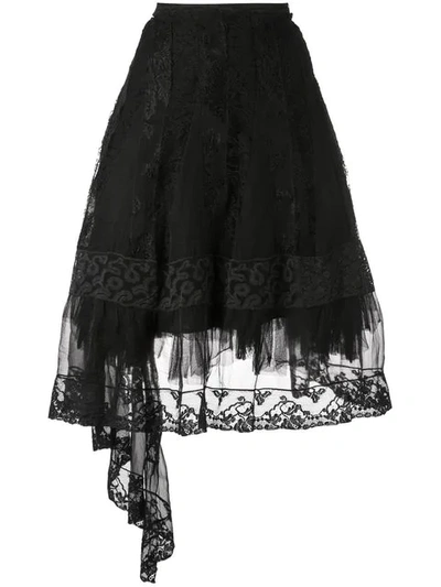 Marc Le Bihan Lace A-line Skirt - 黑色 In Black