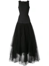 MARC LE BIHAN TULLE PANEL GOWN