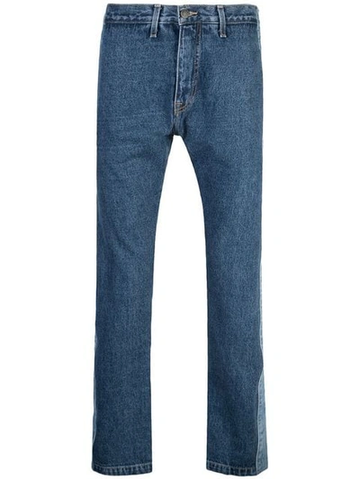 Just Don Two-tones Straight Jeans In Blue