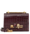 ALEXANDER MCQUEEN JEWELLED SMALL LEATHER CROSSBODY BAG,P00394508