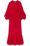 VALENTINO RUFFLED CREPE GOWN