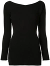 LIVE THE PROCESS LIVE THE PROCESS OFF-THE-SHOULDER SWEATER - BLACK