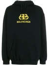 BALENCIAGA LOGO PRINT HOODIE