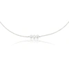 Lily & Roo Sterling Silver Cluster Pearl Choker In Pearl