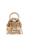 ARANAZ ARANÁZ NONA RAFFIA BUCKET BAG - NEUTRALS