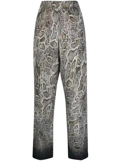 Cambio Snakeskin Print Trousers In Grey