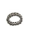 Ugo Cacciatori Rope Intertwined Ring - Silver In Silver