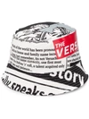 VERSACE VERSACE TABLOID PRINT BUCKET HAT - 白色