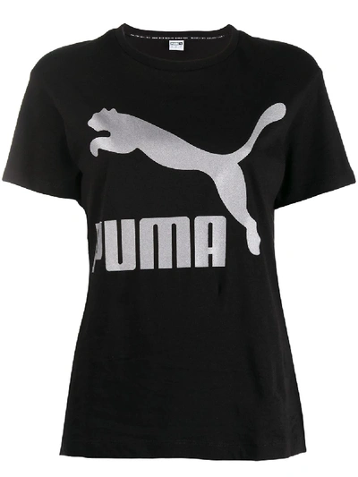 Puma T-shirt Mit Logo - Schwarz In Black