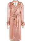 ASHISH ASHISH SEQUIN TRENCH COAT - 粉色