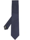 GIEVES & HAWKES POLKA-DOT EMBROIDERED TIE