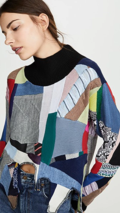 Ksenia Schnaider Oversized Patchwork Sweater In Random Color