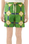 GUCCI GG HARNESS PRINT SHORTS,574900ZABU9