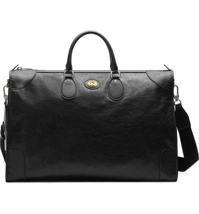 Gucci Large Leather Tote - Black
