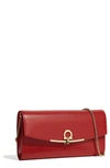 Ferragamo Gancio Calfskin Leather Clutch - Blue In Mirto