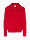 Burberry Silas Icon Stripe Track Jacket In Bright Red
