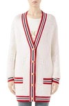 GUCCI GG LOGO EMBOSSED LONG CARDIGAN,574182XKARR