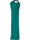 ROLAND MOURET ROLAND MOURET ASYMMETRIC LONG DRESS - GREEN