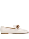 TOD'S TOD'S KNOT-DETAIL LOAFERS - NEUTRALS