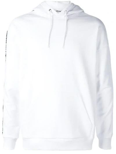 Givenchy Logo-jacquard Cotton-jersey Hooded Sweatshirt In 100 White