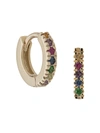 OTIUMBERG 9KT YELLOW GOLD RAINBOW BAR HUGGIE SET