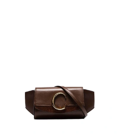Chloé The C Leather Belt Bag, Brown