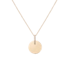 AURATE GOLD DISK NECKLACE