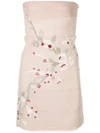 ALEXIS ASUKA EMBROIDERED STRAPLESS DRESS