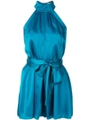 ALEXIS ALEXIS RAYELYNN SATIN ROMPER - BLUE