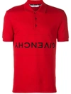 GIVENCHY GIVENCHY UPSIDE DOWN LOGO POLO - RED