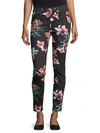 7 FOR ALL MANKIND FLORAL ANKLE CROPPED SKINNY JEANS,0400010260819