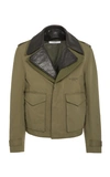 GIVENCHY STAMPED COTTON AND LINEN CANVAS MILITARY JACKET,707499