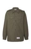 GIVENCHY COTTON AND LINEN TWILL MILITARY SHIRT,BM60B51Y6B