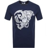 Versace Medusa Logo T Shirt Blue