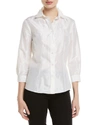 CAROLINA HERRERA TAFFETA BUTTON-FRONT SHIRT,PROD153230001