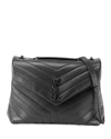 Saint Laurent Loulou Medium Chain Shoulder Bag In Black
