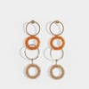 JACQUEMUS JACQUEMUS | Les Boucles Riviera Earrings in Brass and Orange Swarovski Crystals