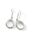 Ippolita Sterling Silver Rock Candy Mother-of-pearl & Clear Quartz Doublet Mini Teardrop Earring In Oyster