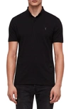 Allsaints Grail Slim Fit Polo In Bleach Pink