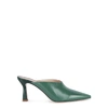 WANDLER Lotte 80 green leather mules