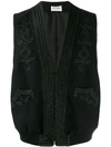 SAINT LAURENT EMBROIDERED VEST